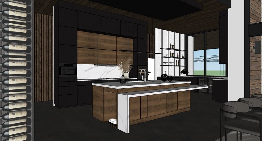 Kitchen scheme B, view one