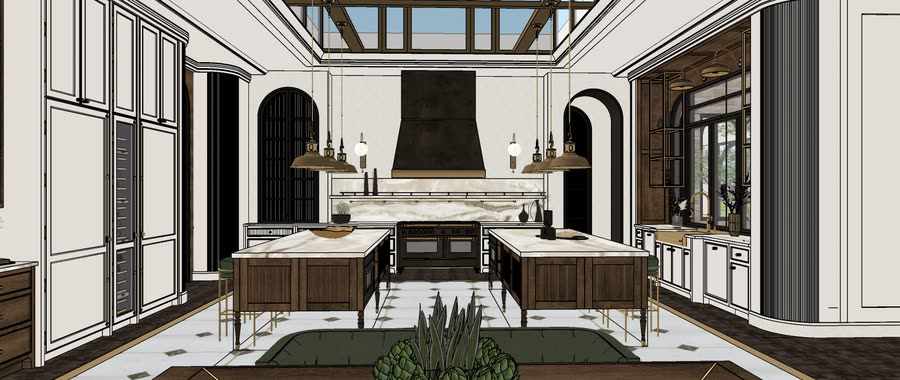Chapter House, first drafts of the kitchen, frame 1