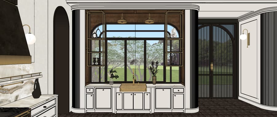 Chapter House, first drafts of the kitchen, frame 10