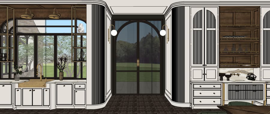 Chapter House, first drafts of the kitchen, frame 11