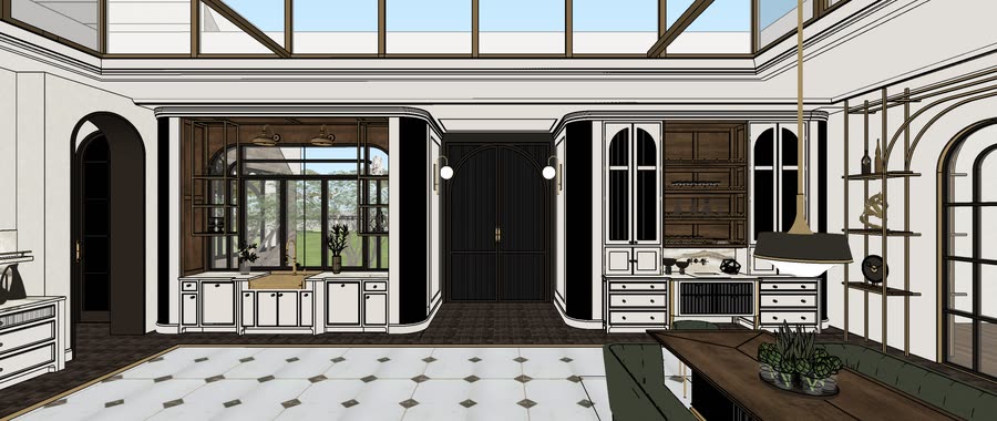 Chapter House, first drafts of the kitchen, frame 12