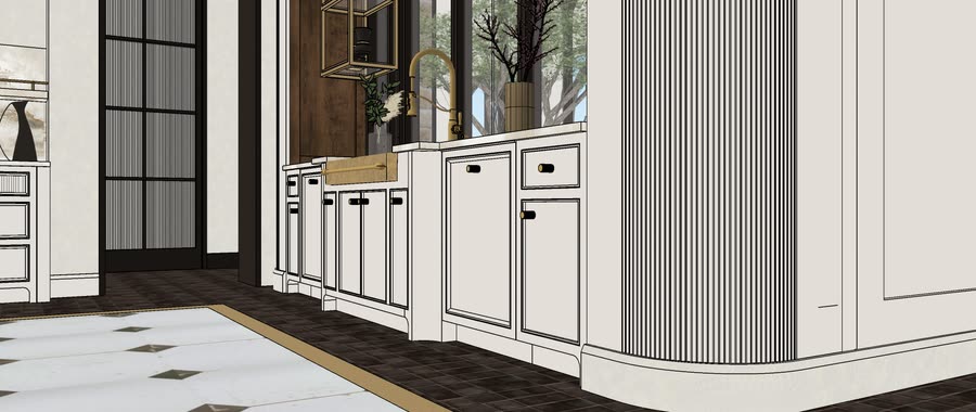 Chapter House, first drafts of the kitchen, frame 14