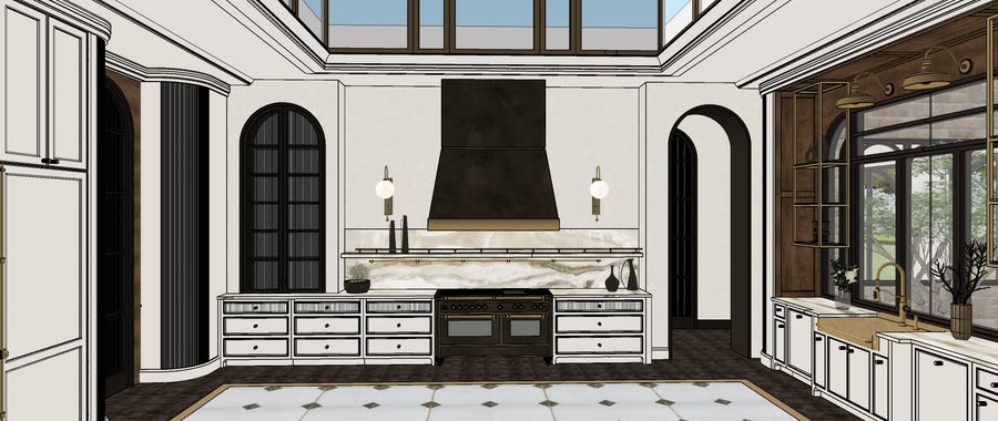 Chapter House, first drafts of the kitchen, frame 2