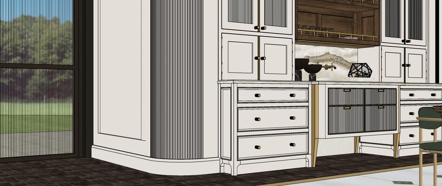 Chapter House, first drafts of the kitchen, frame 23
