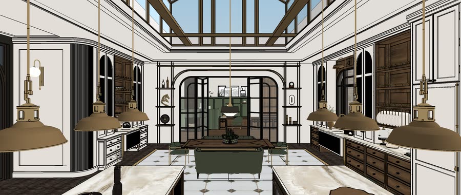 Chapter House, first drafts of the kitchen, frame 5