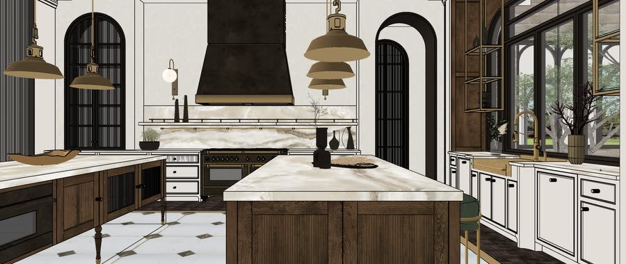 Chapter House, first drafts of the kitchen, frame 6