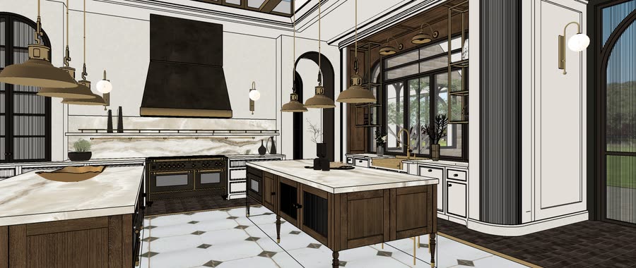 Chapter House, first drafts of the kitchen, frame 7