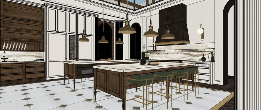 Chapter House, first drafts of the kitchen, frame 8