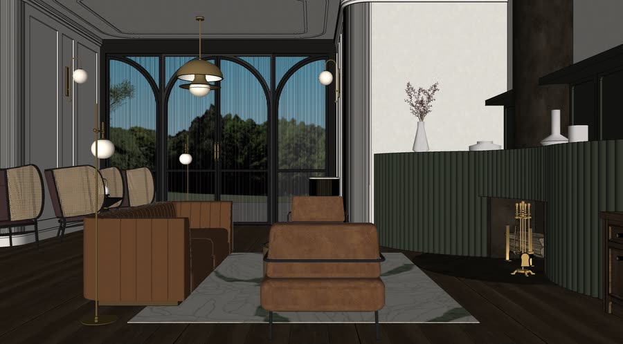 Chapter House, second drafts across the building, frame 18