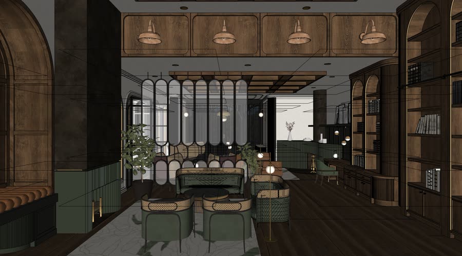 Chapter House, second drafts across the building, frame 8