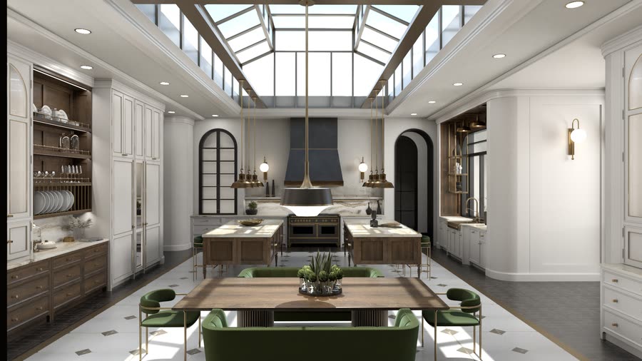 Chapter House, first V-Ray lighting tests, frame 1