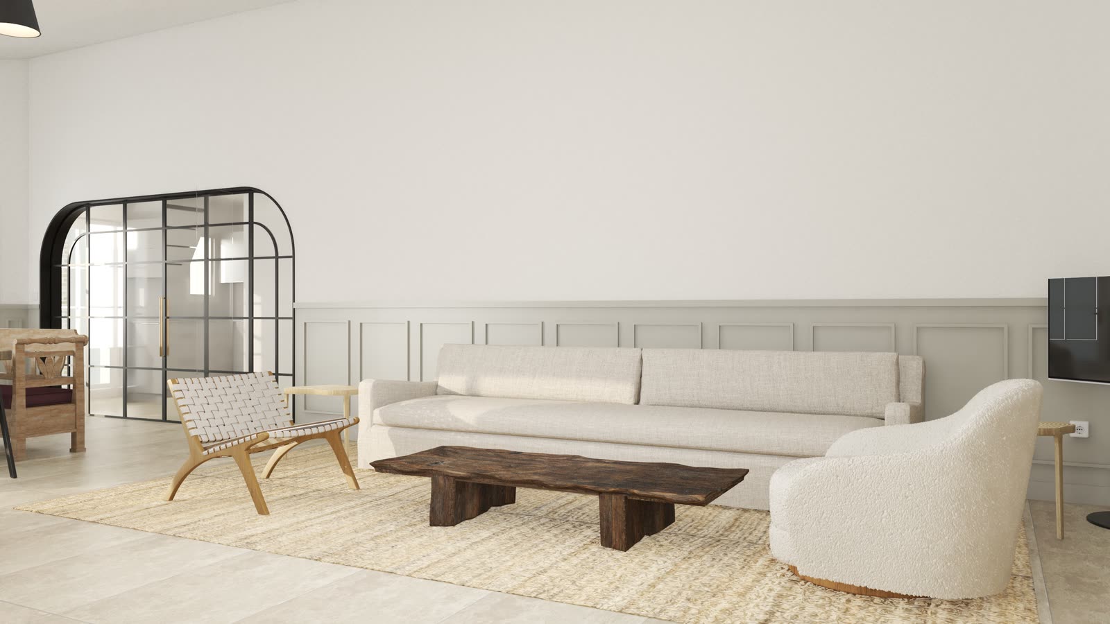The living room, looking back