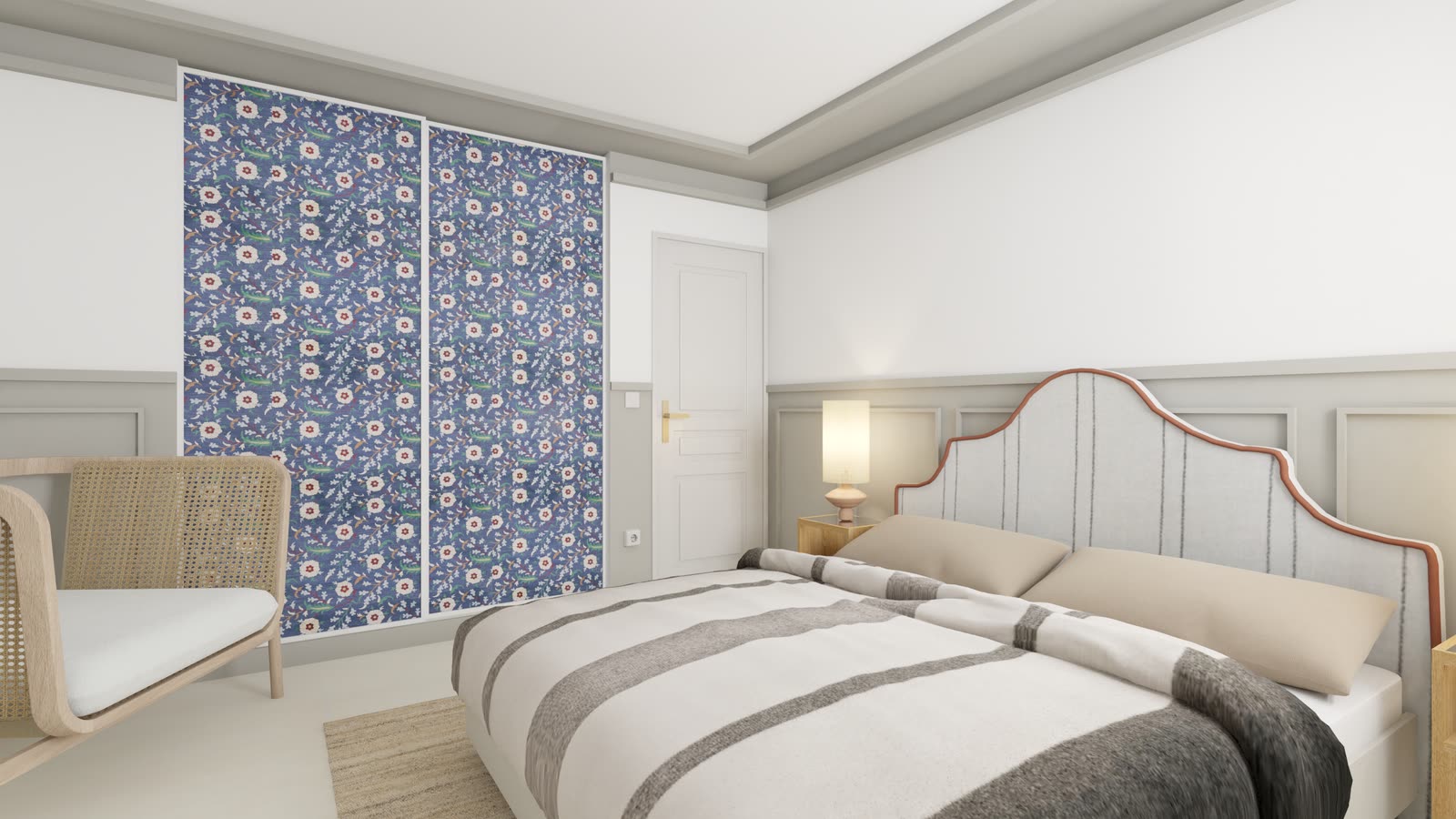 The bedroom, from the window