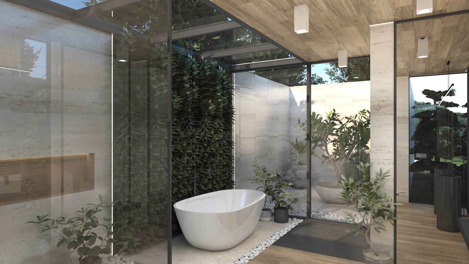 The same bath from the door