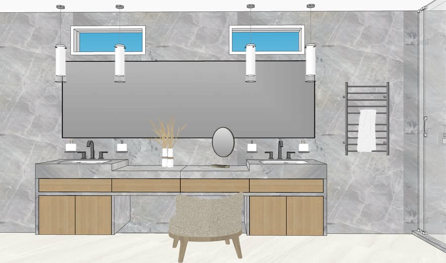 Third floor bathroom, June 2022, frame 1