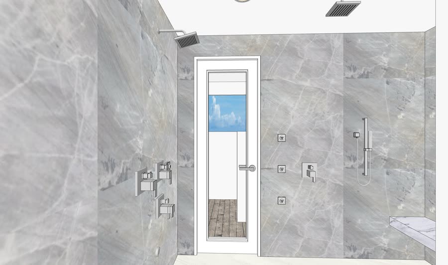 Third floor bathroom, July 2022, frame 4