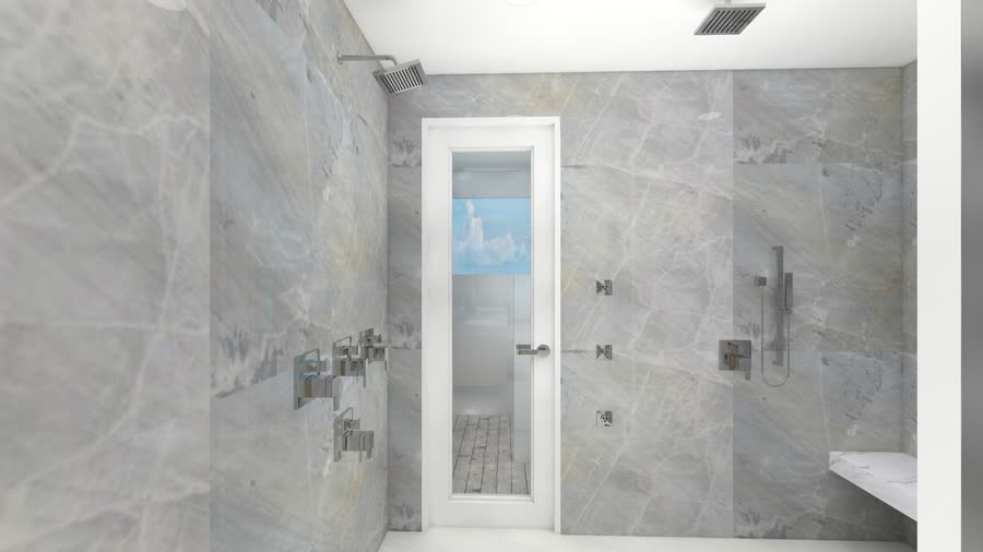 Third floor bathroom, renderings, frame 5