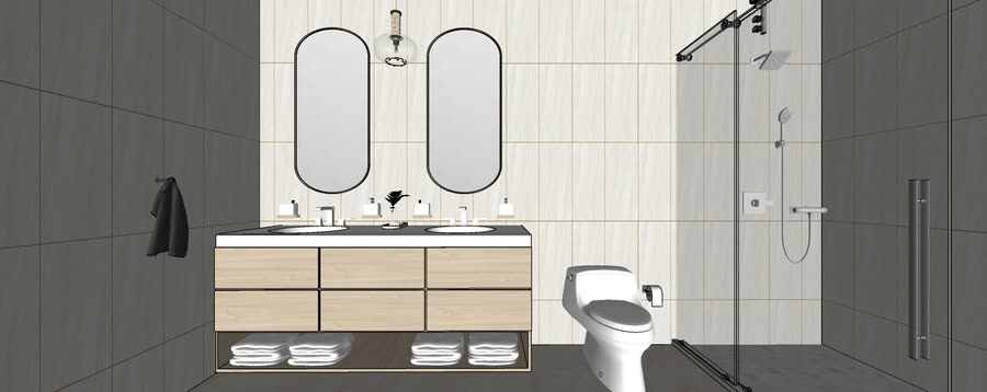 Bathrooms, drafts two, frame 1