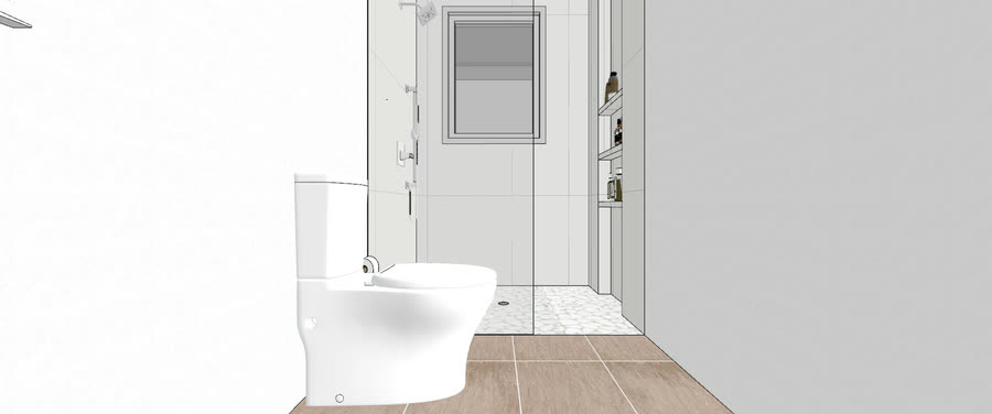Bathrooms, drafts three, frame 6