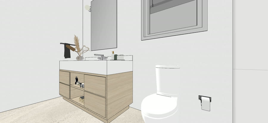 Bathrooms, drafts four, frame 4