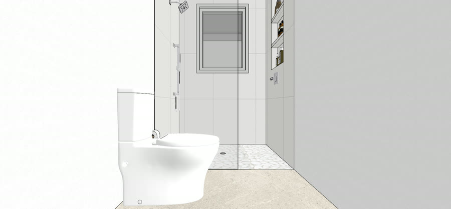 Bathrooms, drafts four, frame 6