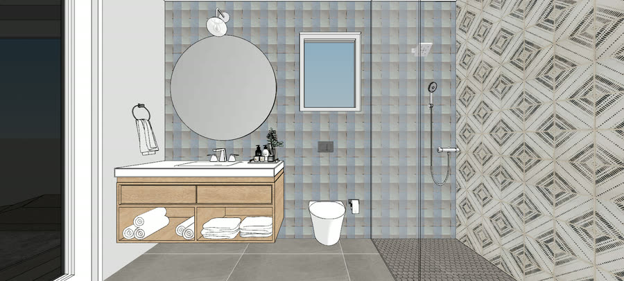 Bathrooms, drafts five, frame 2