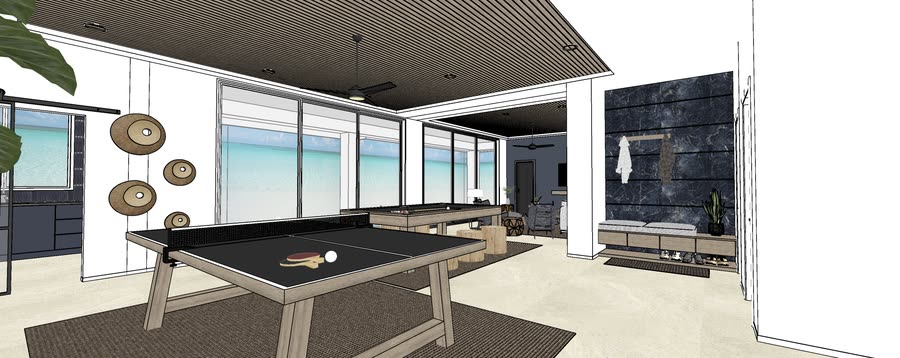 Lower level, drafts one, frame 6