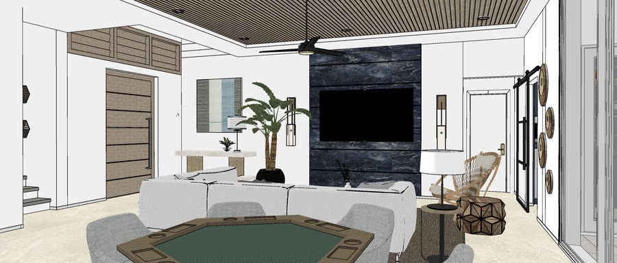 Lower level, drafts three, frame 3