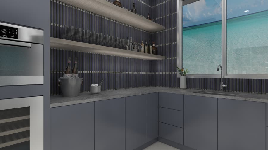 Lower level, renderings, frame 6