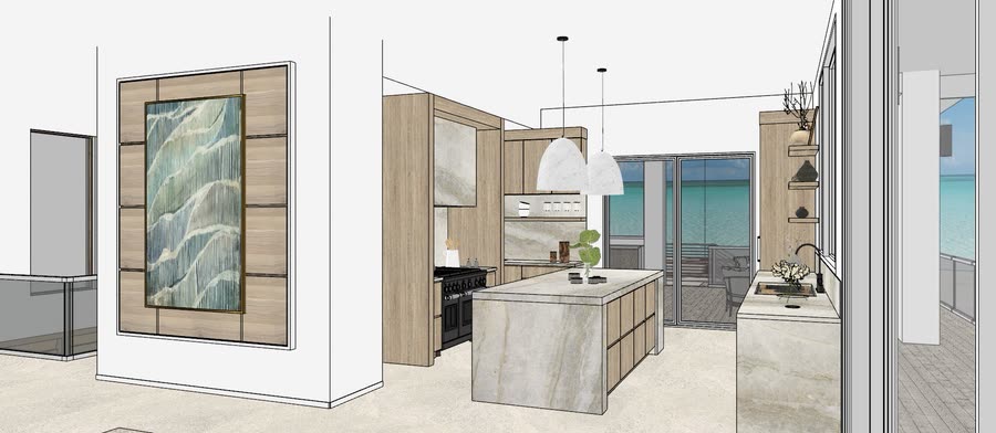 Main areas, drafts one, frame 3
