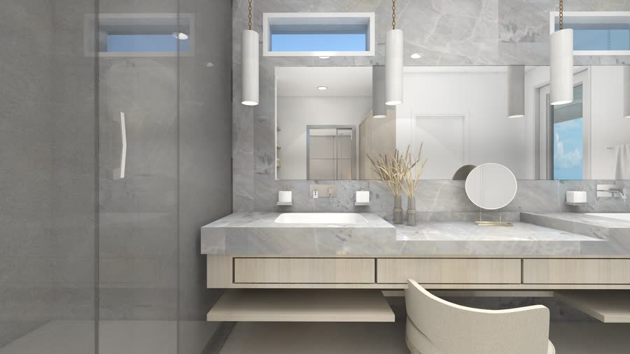 Main areas, renderings, frame 3
